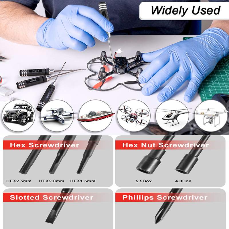 7Pcs 1.5 2.0 2.5mm RC Hex Driv - Fpv Drone Tool Kit recension och pris